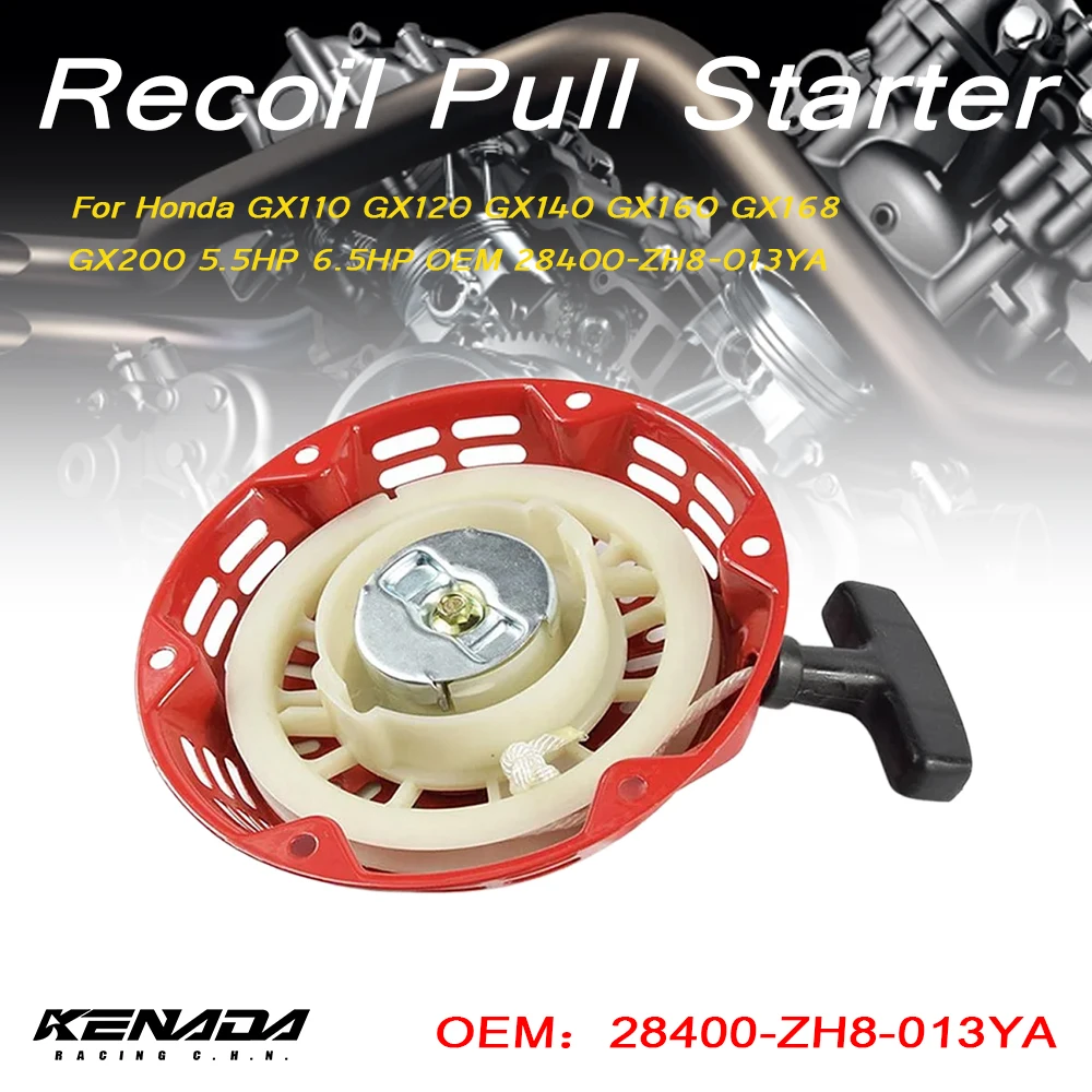 

Подходит для Honda GX110 GX120 GX140 GX160 GX168 GX200 5.5HP 6.5HP OEM 28400-ZH8-013YA отдаленный стартовый набор