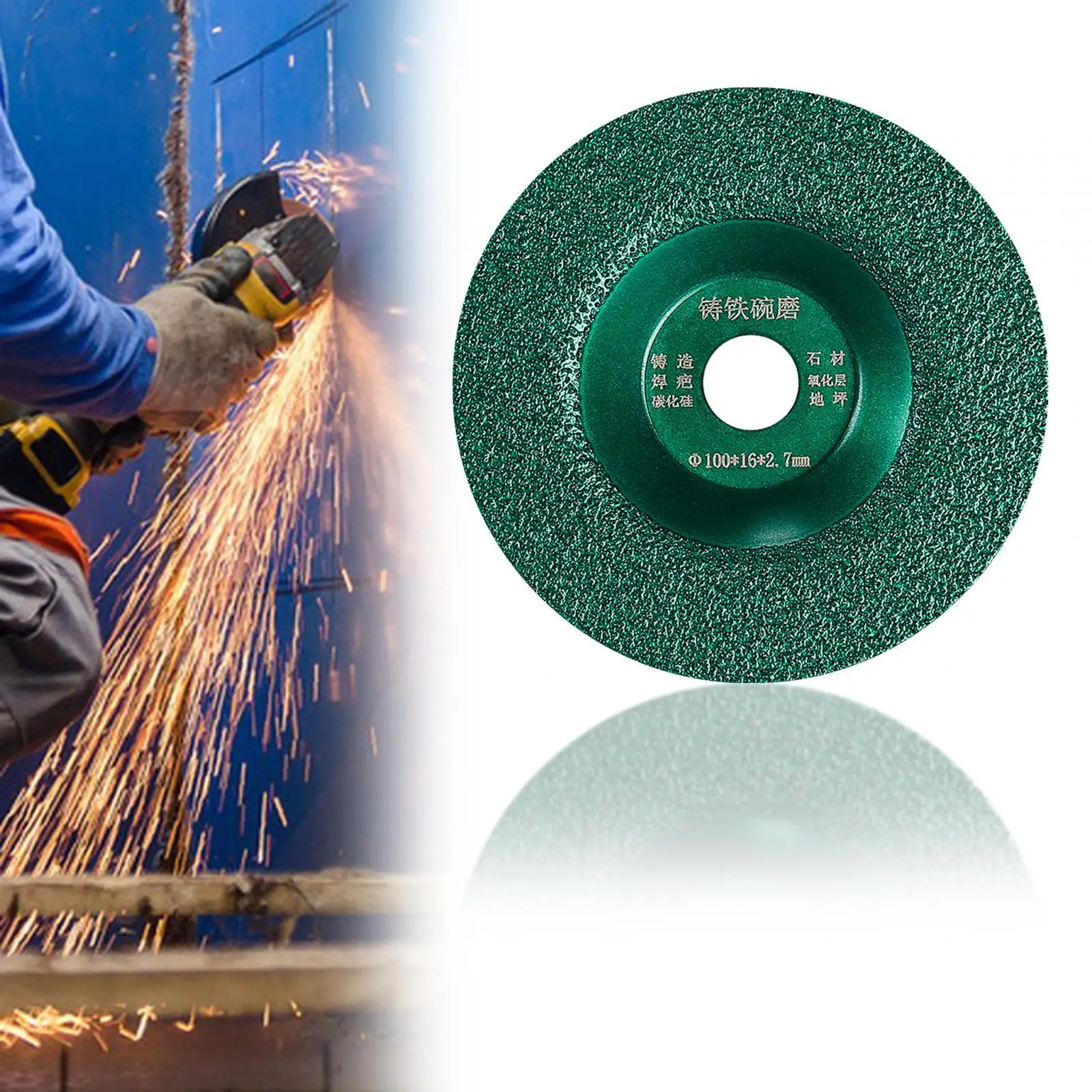 

100mm Brazed Diamond Grinding Disc Universal Durable Versatile Accessory Easily Install Bore 16mm Grit #30 Thickness 2.7mm