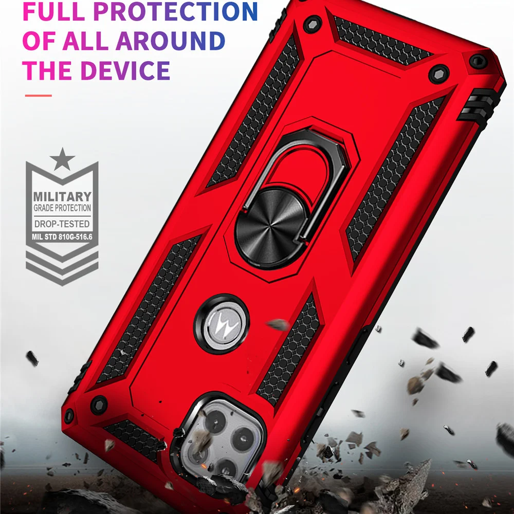For Moto G 5G Case For Motorola One 5G Uw Ace Case Shockproof Armor Car Ring Phone Case For Moto G 5G Plus Stand Holder Cover