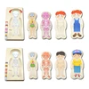 Montessori Wooden Multi-layer Puzzle Human Body Jigsaw Game Boys Girls Body Structure Early Educational Toys For Children Kids 4