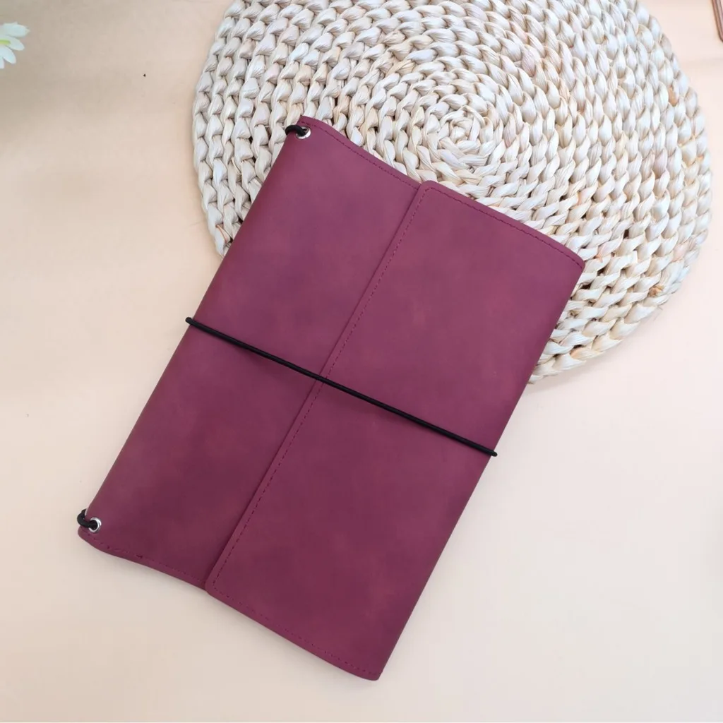 Vintage Crazy Horse Leather Refillable Notebook Organizer - A5 Loose Leaf Journal Cover