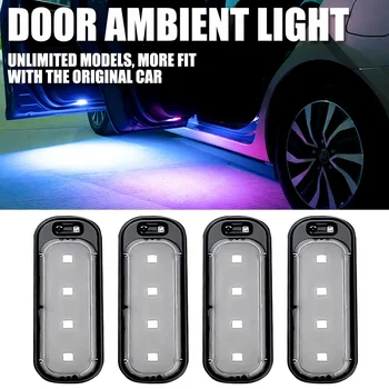 Luci per portiere per auto Luce di benvenuto a LED Controllo di rilevamento a infrarossi Ricarica USB Lampada di segnalazione di emergenza anticollisione sicura per porta aperta automatica