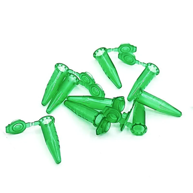 Plastic Test Tubes,Centrifuge Tube Microtubes Centrifuge Tube 0.5ml Laboratory Plastic EP Centrifugal PCR Tube Conical Bottom Snap-cap 1000 Tubes
