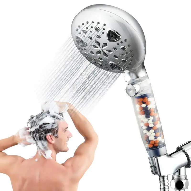 

Shower Head Spray Spray Handheld Bathroom Filter Showerhead Adjustable Handheld Filtered High Pressure Shower Spray Heads For