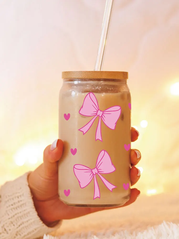 UV DTF Transfer Sticker Valentine's Day DIY Waterproof Decals For 16oz Libbey Glasses Wraps Bottles Cup Can