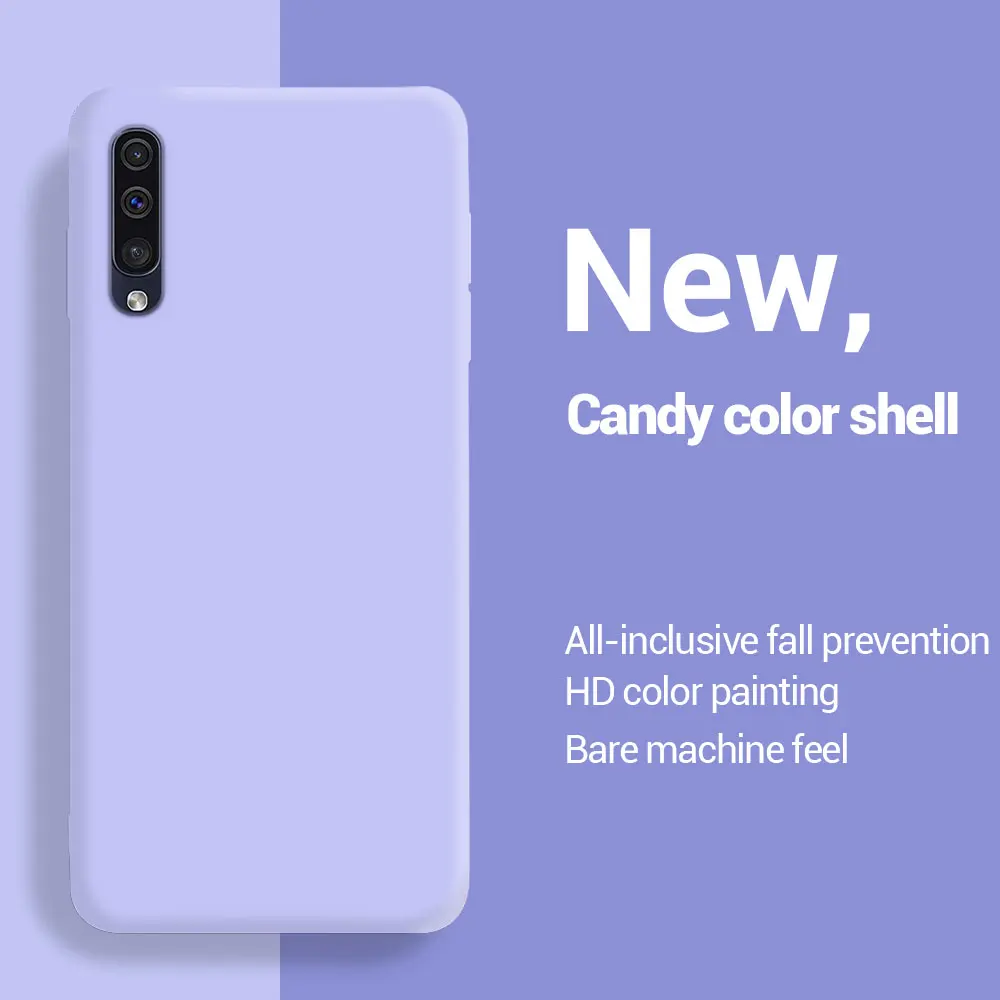 thumbnail image 1 of For Samsung A50 A50S A30S A70 Phone Case Liquid Silicone TPU Back Cover For Samsung Galaxy A 50 A50s Phone Fundas, 1 of 5