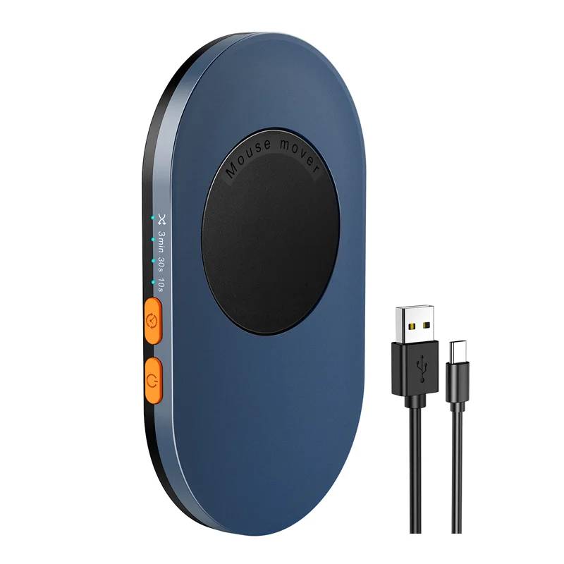 Ultra Slim Mouse Mover com Temporizador de Intervalo Ajustável Mouse Indetectável e Silencioso Jiggler Simula Mouse Realista
