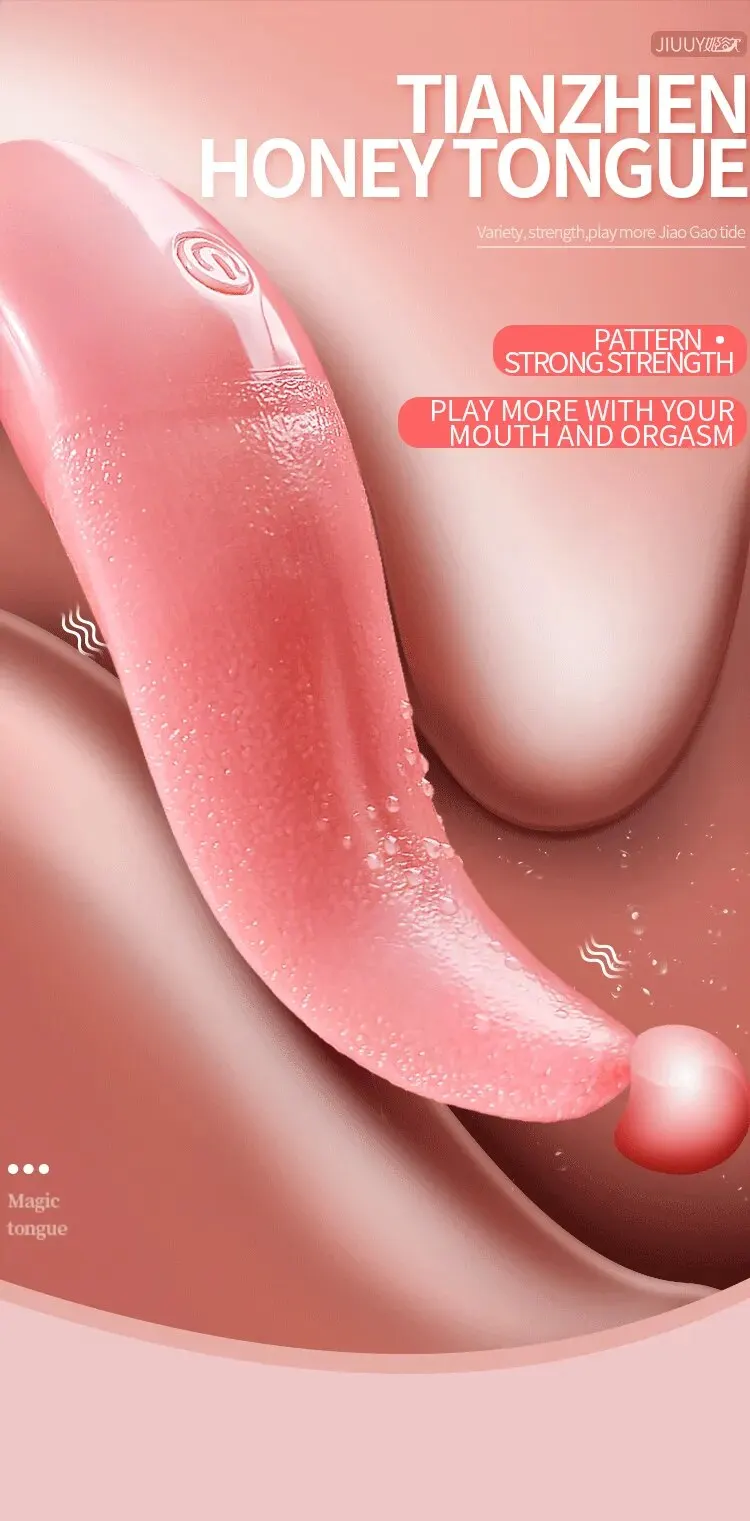 Realistic Licking Tongue Rose Vibrator for Women 7 Speeds Nipples Clitoral Stimulation Sucking Sex Toys for Adult Female Couples