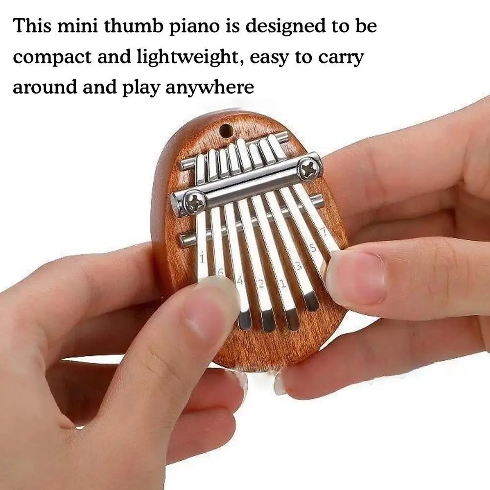 Mini Thumb Piano 8 Toni Mini Kalimba Crystal Strumento Trasparente Principiante Portatile Finger Finger Piano Piano W7Z1
