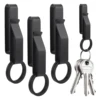 4pcs Stainless Steel Keychain for Duty Belt Police Quick Release Key Holder Ring Hanging Buckle Tactical Belt Key Clip Keyring 1
