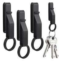 4pcs Stainless Steel Keychain for Duty Belt Police Quick Release Key Holder Ring Hanging Buckle Tactical Belt Key Clip Keyring 1