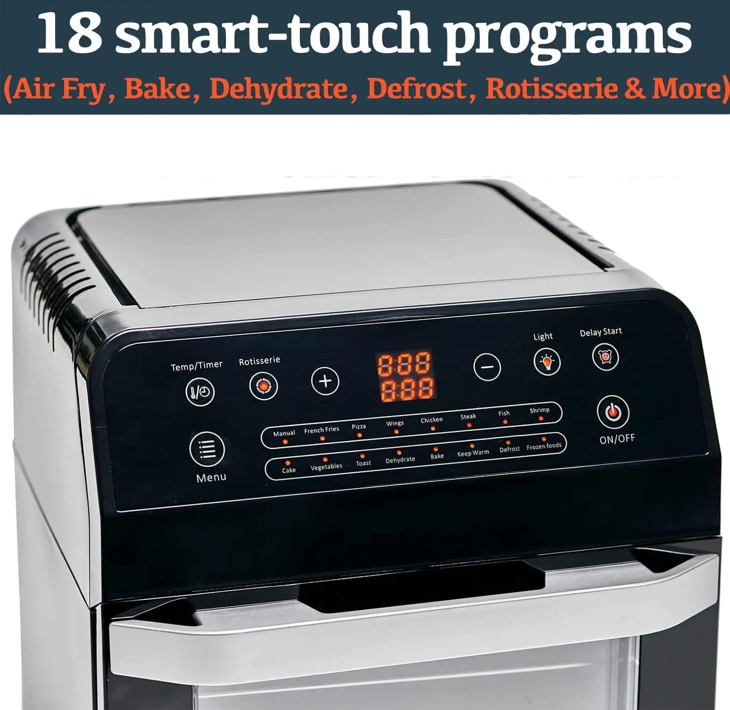 18-in-1 Air Fryer Oven with Rotisserie and Dehydrator, 12.7 Quart, Includes 100 Recipes 3