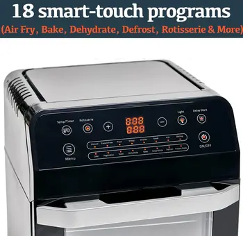 18-in-1 Air Fryer Oven with Rotisserie and Dehydrator, 12.7 Quart, Includes 100 Recipes 3
