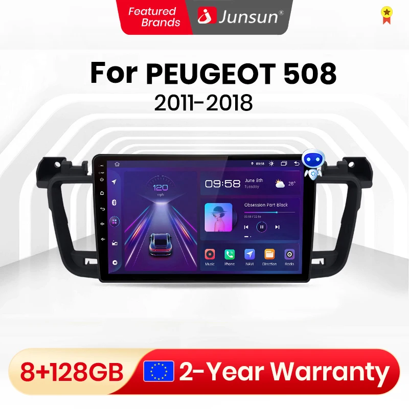 Junsun V1 Pro 8G+128G For Peugeot 508 508SW 2011 - 2018 Car Radio video players CarPlay Android Auto GPS No 2 din 2din DVD | Автомобили и