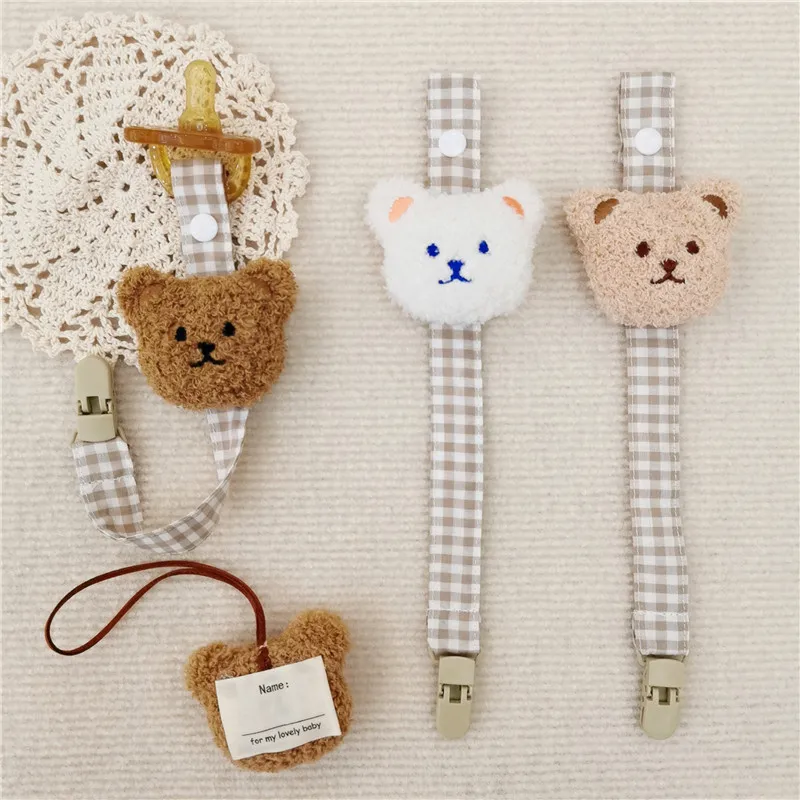 Cute Bear Baby Pacifier Clip Chain Dummy Holder Soother Pacifier Clips Strap Nipple Holder Infant Feeding Babies Accessories Baby & Maternity