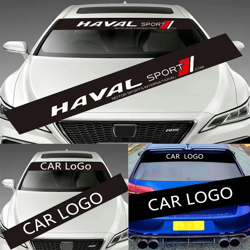 Autocollants de PareBrise Avant et Arrière de Voiture, Logo existent