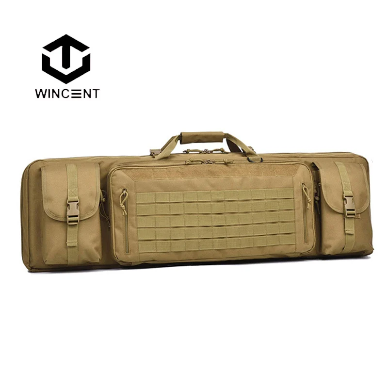 

WINCENT Double Long Rifle Gun Case Bag Tactical Rifle Backpack Pistol Soft Firearm Carbine Case-Lockable Length In 36" 42" 46"