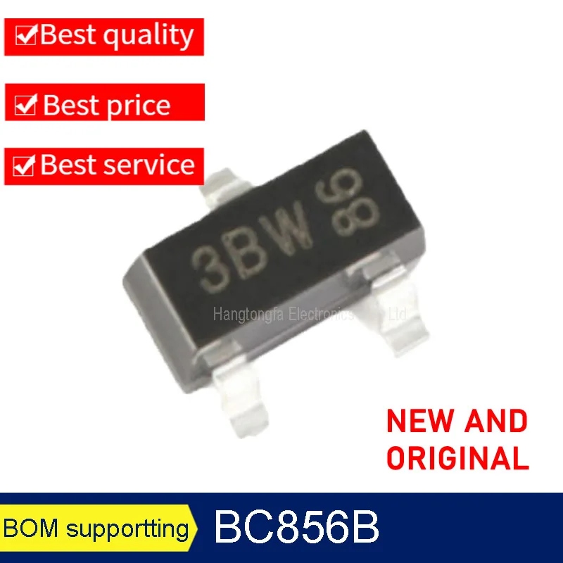 

3000PCS/Lot Original BC856B BC856 Marking 3BW SOT-23 SMD 65V100mA NPN PNP Triode NEW