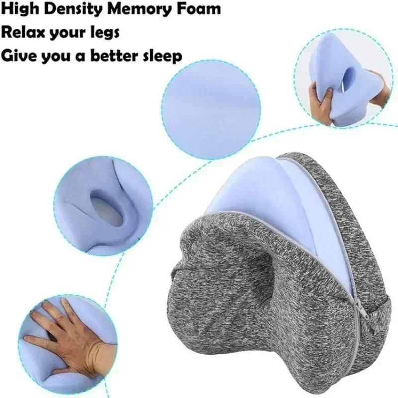 Cotton memory foam leg pillow orthopedic pillow for sciatica relief back hip side sleeping pillow in pregnancy for bed and sofa 6