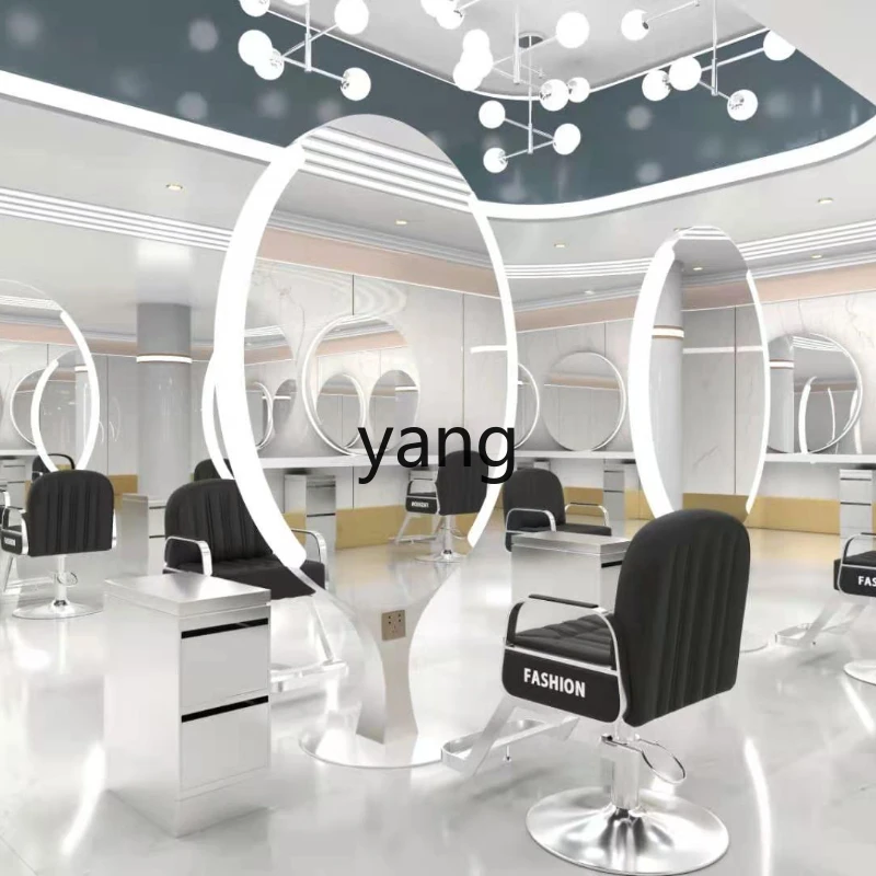 

CX for Hair Salon Dressing Table Barber Shop Dressing Table Floor Simple Single-Sided Double-Sided Hair Cutting Mirror