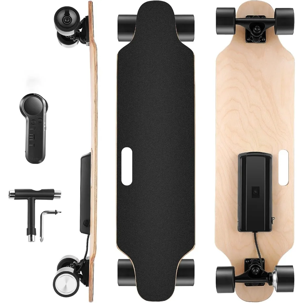 Electric Skateboards with Remote, 350W Powerful Brushless Motor, 12.4MPH Top Speed, 13 Miles Max Range, Electric Skateboards