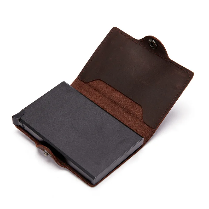 INDISPENSABLE Airtag Apple Original Case Slim Leather Cardholder RFID Blocking Wallet Purse For Men Tri-fold Card Holder Luxury