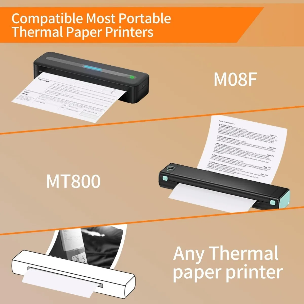 A4 Thermal Paper High Sensitivity Quick-Dry, for Office Barcode/Ship Labels/Retail Receipts A40/X8/M08F/S8 Printer Rolls