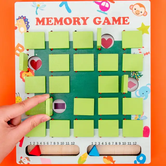 Super desafio de memória jogo de correspondência de memória crianças jogo  de memória de madeira flip tabuleiro de xadrez lógica pensamento formação  brinquedos - AliExpress
