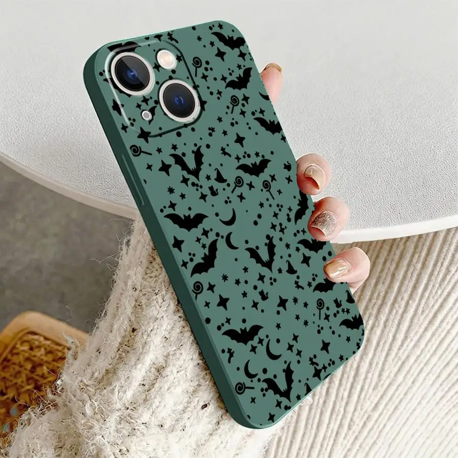 Halloween Bat Motif Soft Phone Case Cover