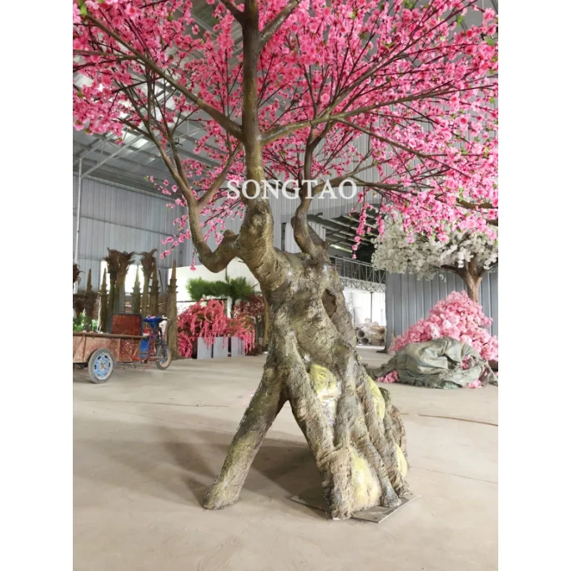 Custom. songtao 대형 일본 벚꽃 나무 조립, 인공 식물 사쿠라 나무, 홈 실내 장식