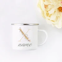 Floral Initial Name Cup Custom Name Tea Coffee Hot Chocolate Mug Bride Bridesmaid Mothers Day  Christmas Gift for Her 4