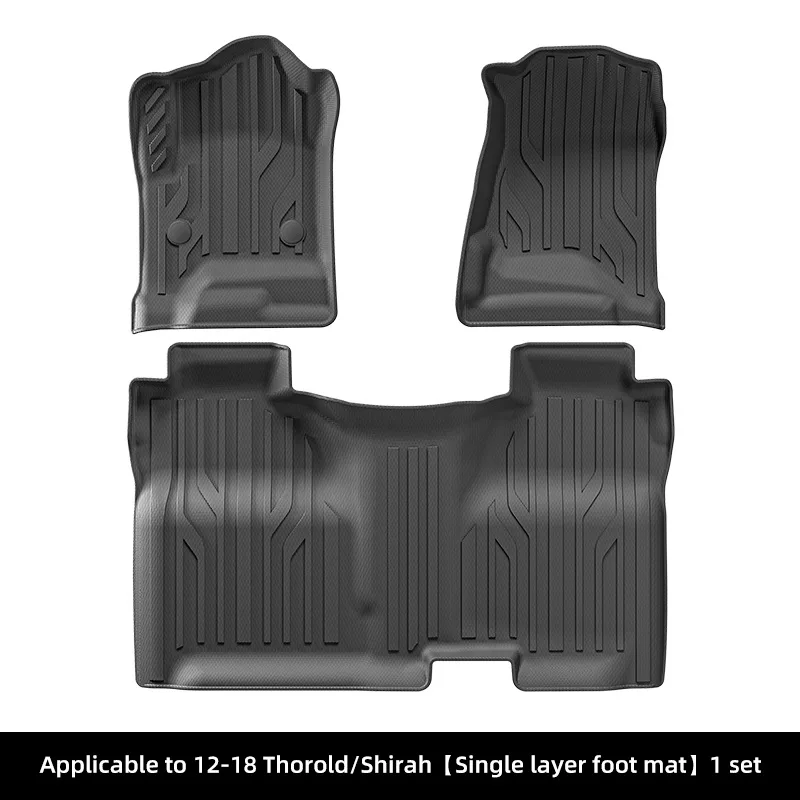 TPE Floor Mats All Weather Front Rear Cargo Liner Mat Waterproof Anti-Slip Foot Pads Accessories for GMC Sierra 2012-
