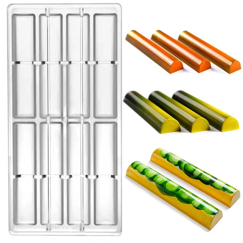 1Pcs Polycarbonate Chocolate Mold with Cylindrical, Strip, and Sphere Shapes for Candy,... - SKU PCM01805 - UGI Packaging