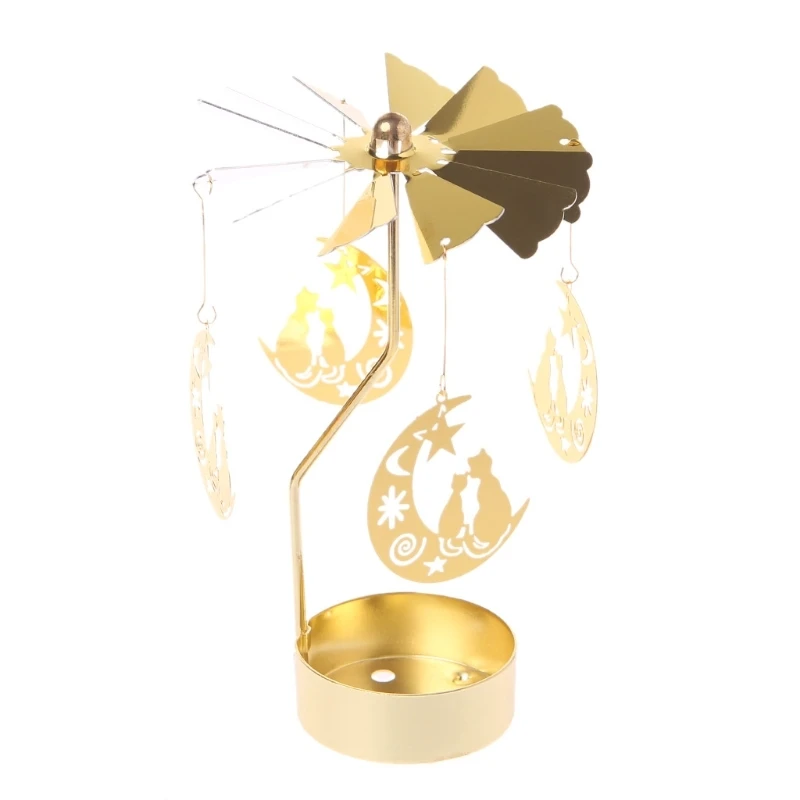 Rotating Spinning Carousel Tea Light Candle Holder for Home Dinner Wedding Bar Party-candle holders