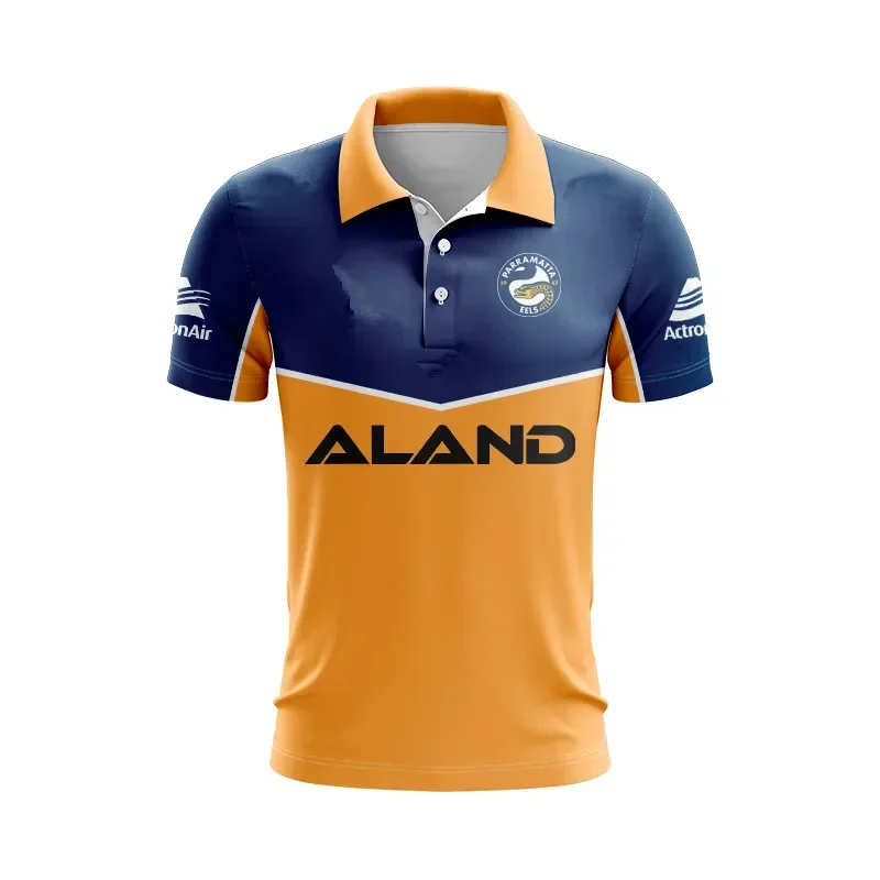thumbnail image 1 of Camiseta de rugby de local/visitante Parramatta Eels 2024 - Talla para hombre: S-XXXL (nombre y número personalizados impresos), 1 of 5