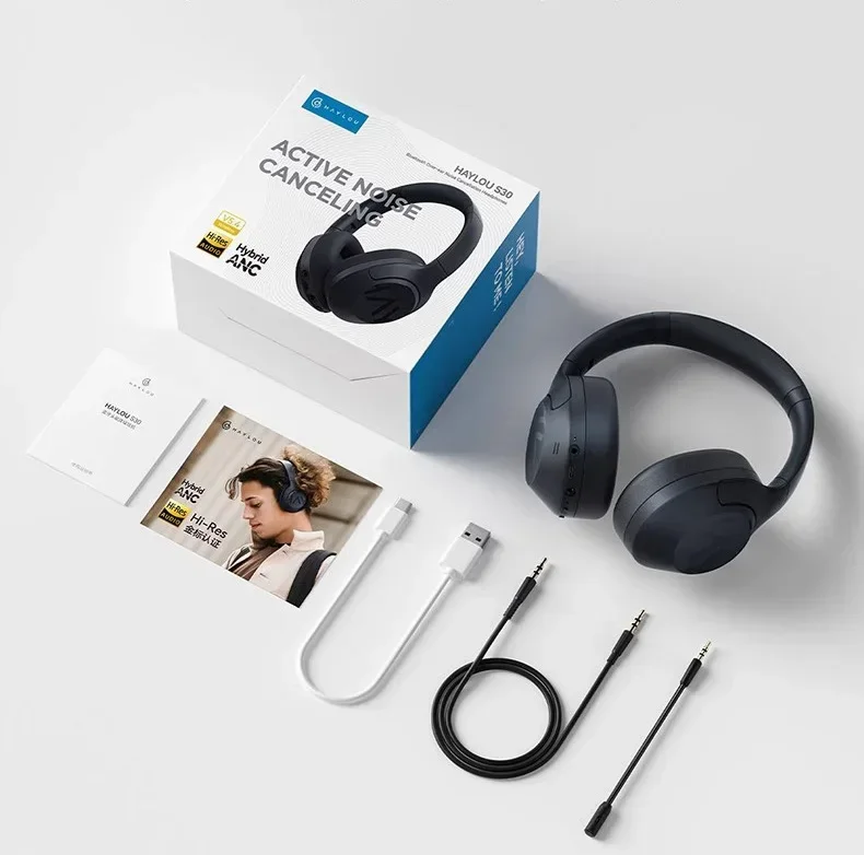 Haylou S30 Headset With Microphone Bluetooth Wireless Anc Long Endurance Active Noise Reduction Headsets Custom Headphone