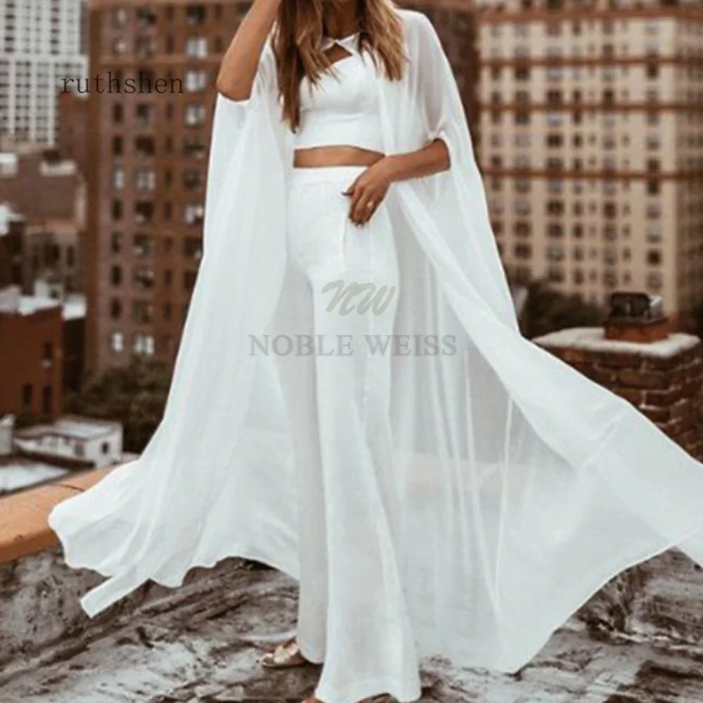 Chiffon Gauze Shawl wrapped in BOLERO Floor-Length Bridal Wedding jacket Customized