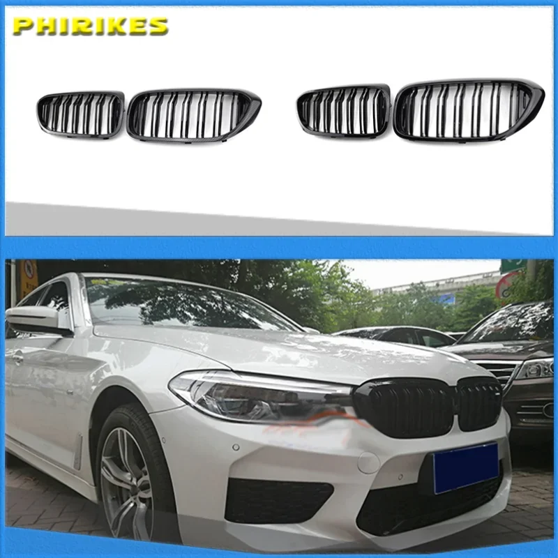 

Front Racing Kidney Grille for Bmw New 5 Series G30 G38 525I 530I 540I 550I 17-20 M-Performance Bumper 2 Slat Grill Replacemt