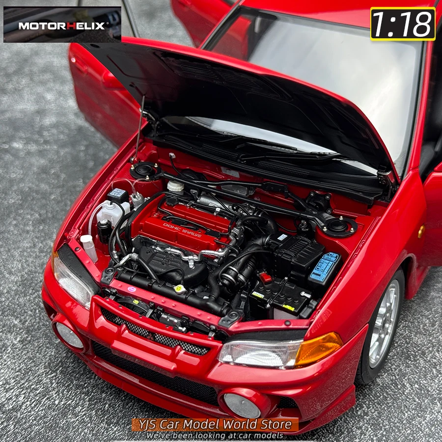 MOTORHELIX MH Diecast model 1:18 Mitsubishi Lancer Evolution IV 4 alloy car model sports car static decoration collection 