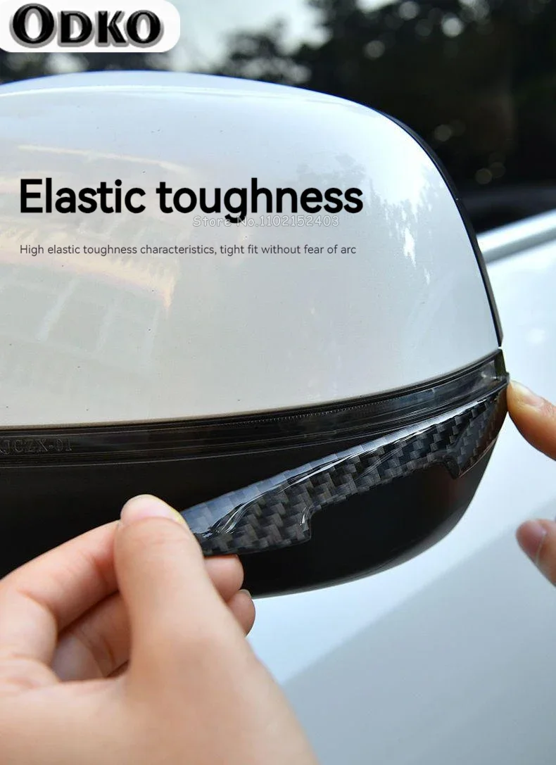 Car Door Edge Anti-collision Protector Bar Stickers Carbon Fiber Protective Tape Body Anti-scratch Stick Decorative 4PCS