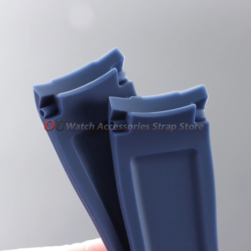 Universal Waterproof Silicone Sport Watch Band - Curved End Rubber Strap