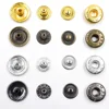 500sets press buttons S-Spring type silver/black/bronze/gold metal snaps 15mm/12.5mm/10mm  sewing accessories bulk clothing DIY 1