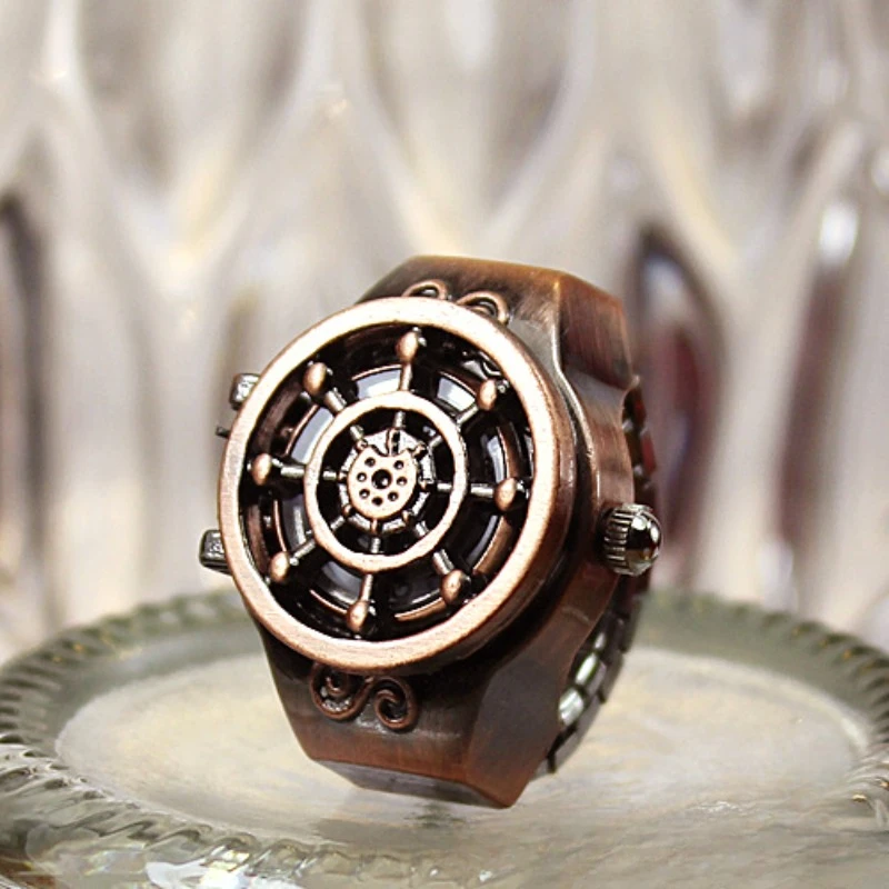 Medidor de prepared personalized animation series ring watch, ancient silver ring watch men's headband watch antique watch.