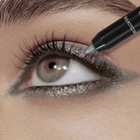 Pearlescent Eyeshadow Pencil Stick Makeup Effect Highlight Stick, Black & Grey Shimmer Eye Shadow Pen with Eyeliner, 1pc 3