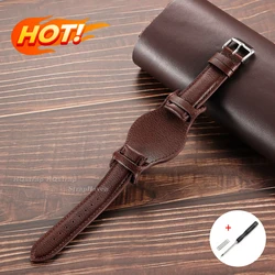Premium Genuine Leather Watch Strap - Universal Fit for Business and Protection (Coffee)