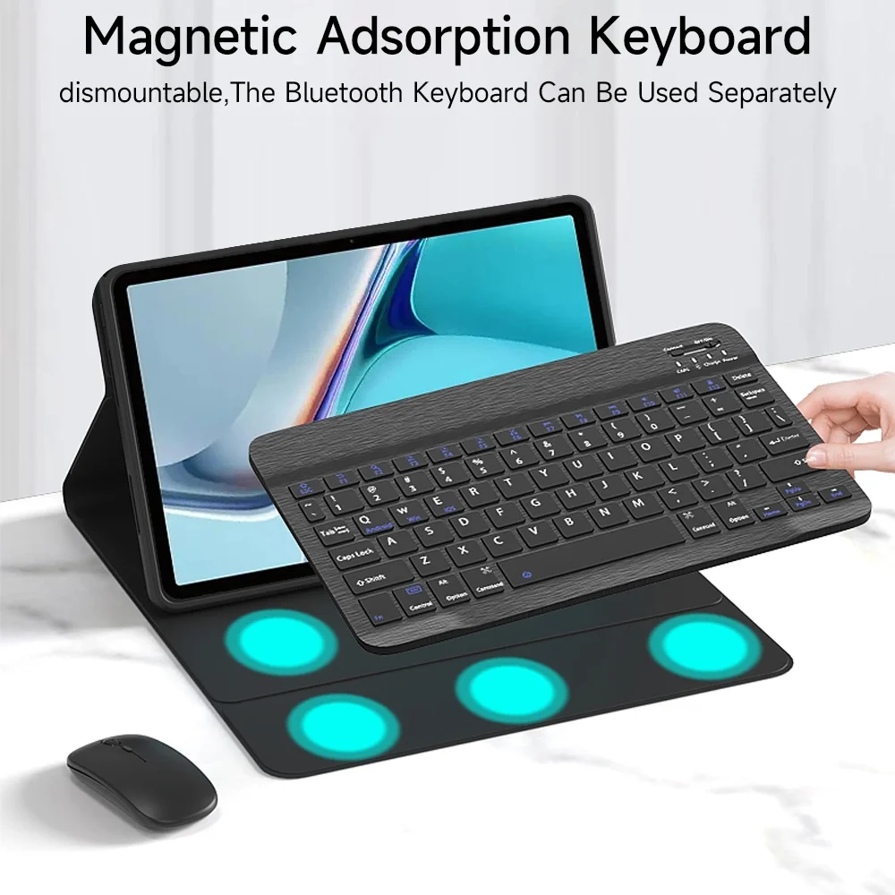 Capa para Tablet com Teclado Capa para Samsung Galaxy Tab a8 10.5 s6 Lite 10.4 s7 s8 11 s7 Plus s7 s8 - Imagem 6