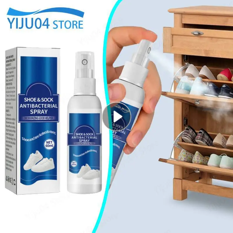 2/1Pc Shoe Foot Deodorizer Spray Natural Deodorizer Spray Refreshing Foot Odor Removal Anti-sweat Care Deodorant 60ml