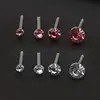 20 Pairs Small Stud Earrings Colorful Faux Rhinestone Plastic Ear Studs Fashion Studs Earrings for Women Hypoallergenic Earrings 2