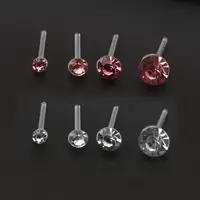 20 Pairs Small Stud Earrings Colorful Faux Rhinestone Plastic Ear Studs Fashion Studs Earrings for Women Hypoallergenic Earrings 2