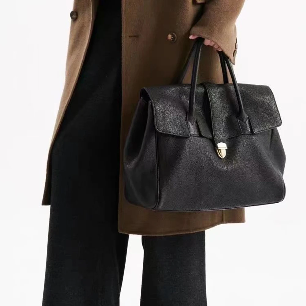 Women's PU Leather Top Handle Satchel Bag for Work Travel